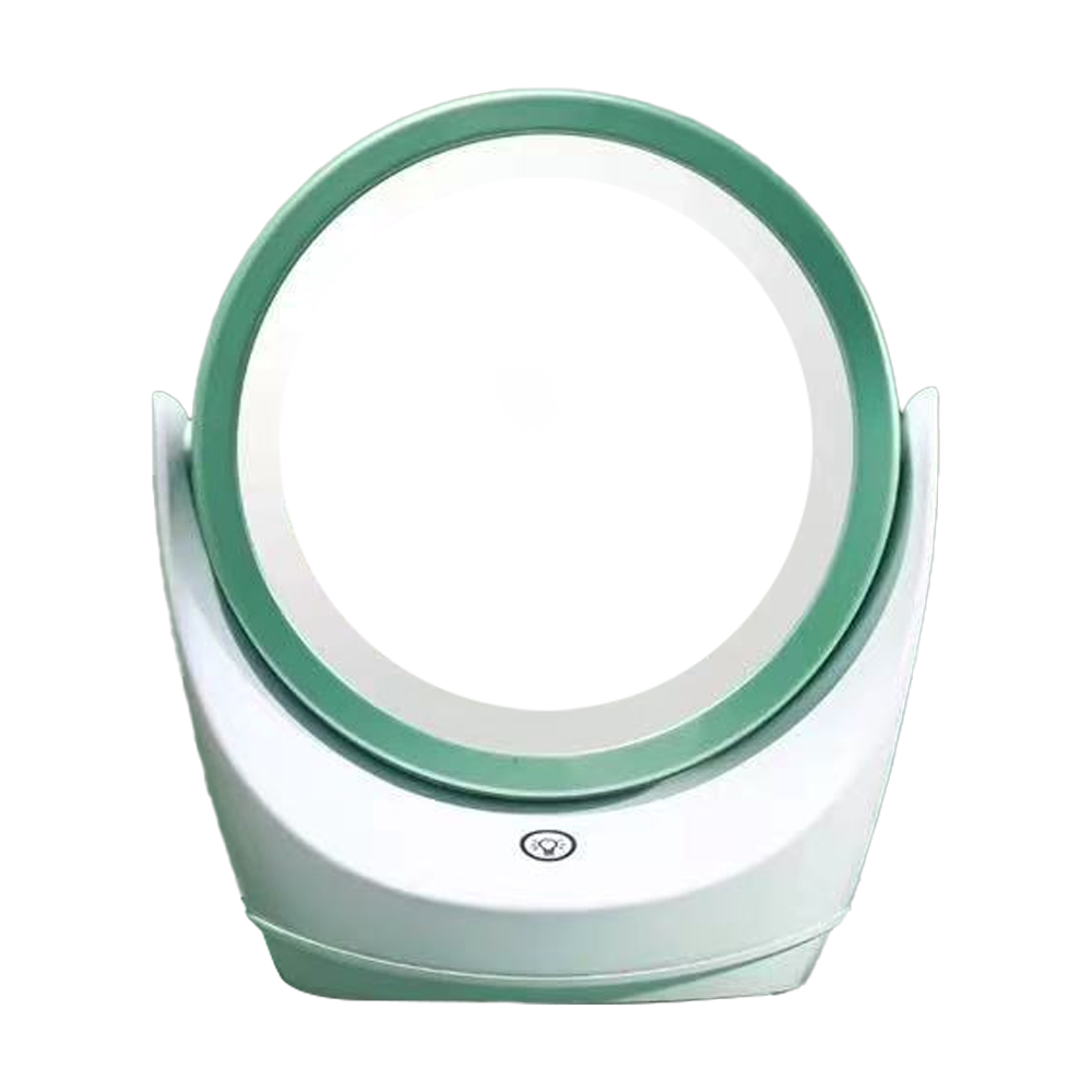 Espejo de tocador iluminado, espejo LED cosmético de doble cara, espejo de tocador con control táctil para viajes de escritorio
