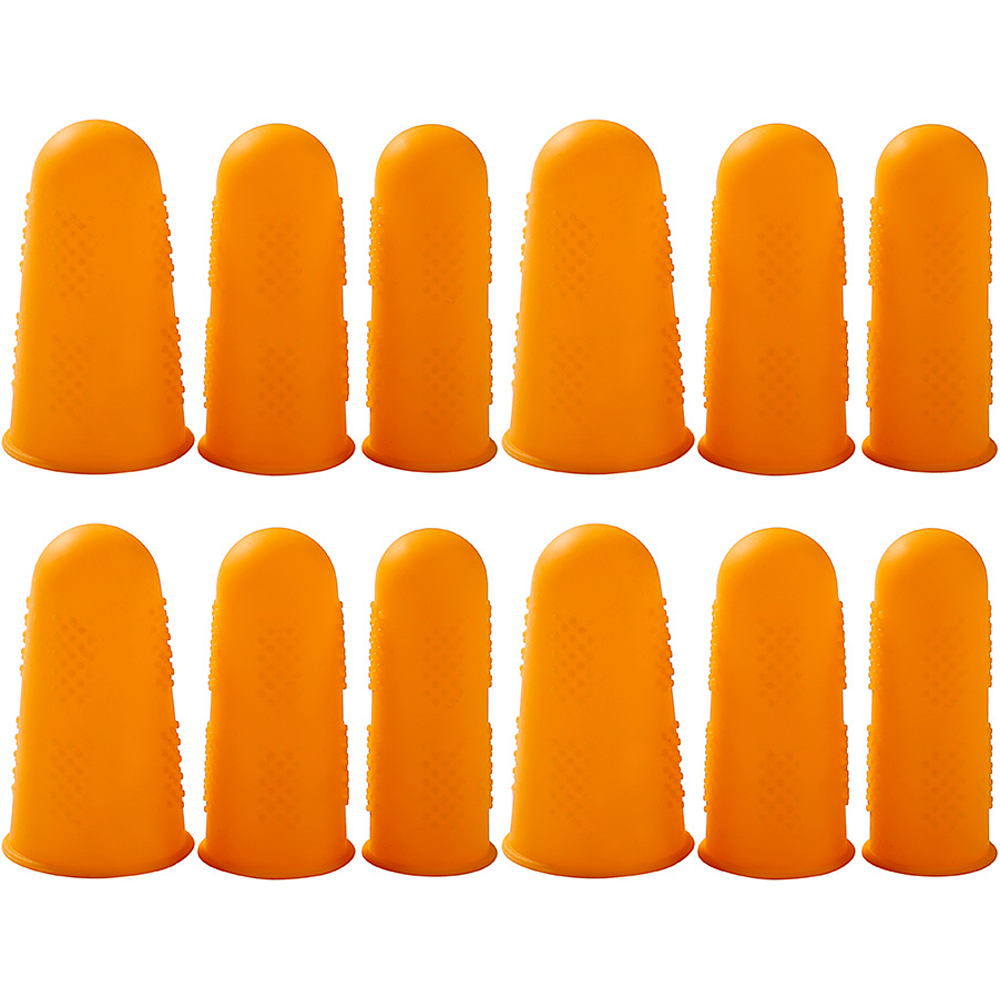 12 Piezas Tapas para Dedos de Pistola de Pegamento Caliente Protectores de Dedos de Silicona para Pegamento Caliente Cera Resina Resina Adhesivos de Miel Scrapbooking Costura en 3 Tamaños