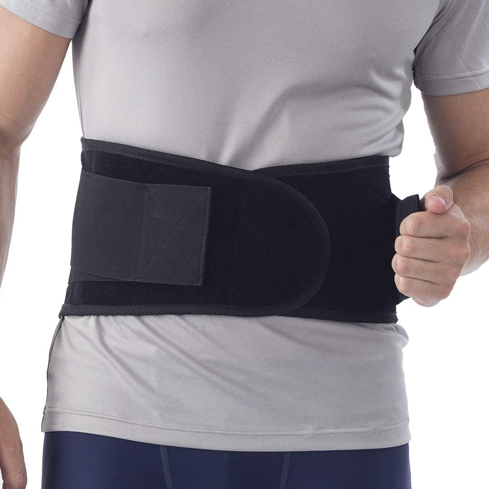 Cinturón de soporte lumbar: para hombres y mujeres. Máximo soporte para la postura y la columna vertebral, ajustable, transpirable con tirantes extraíbles