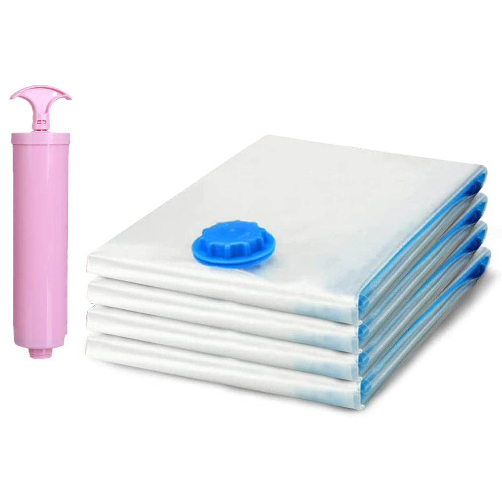 thumbnail image 1 of Bolsas de almacenamiento al vacío. ¡Bomba manual para viajar! ¡Sello de cremallera y válvula de sellado! Bolsas selladoras al vacío para edredones, mantas, ropa de cama y ropa, 1 of 6