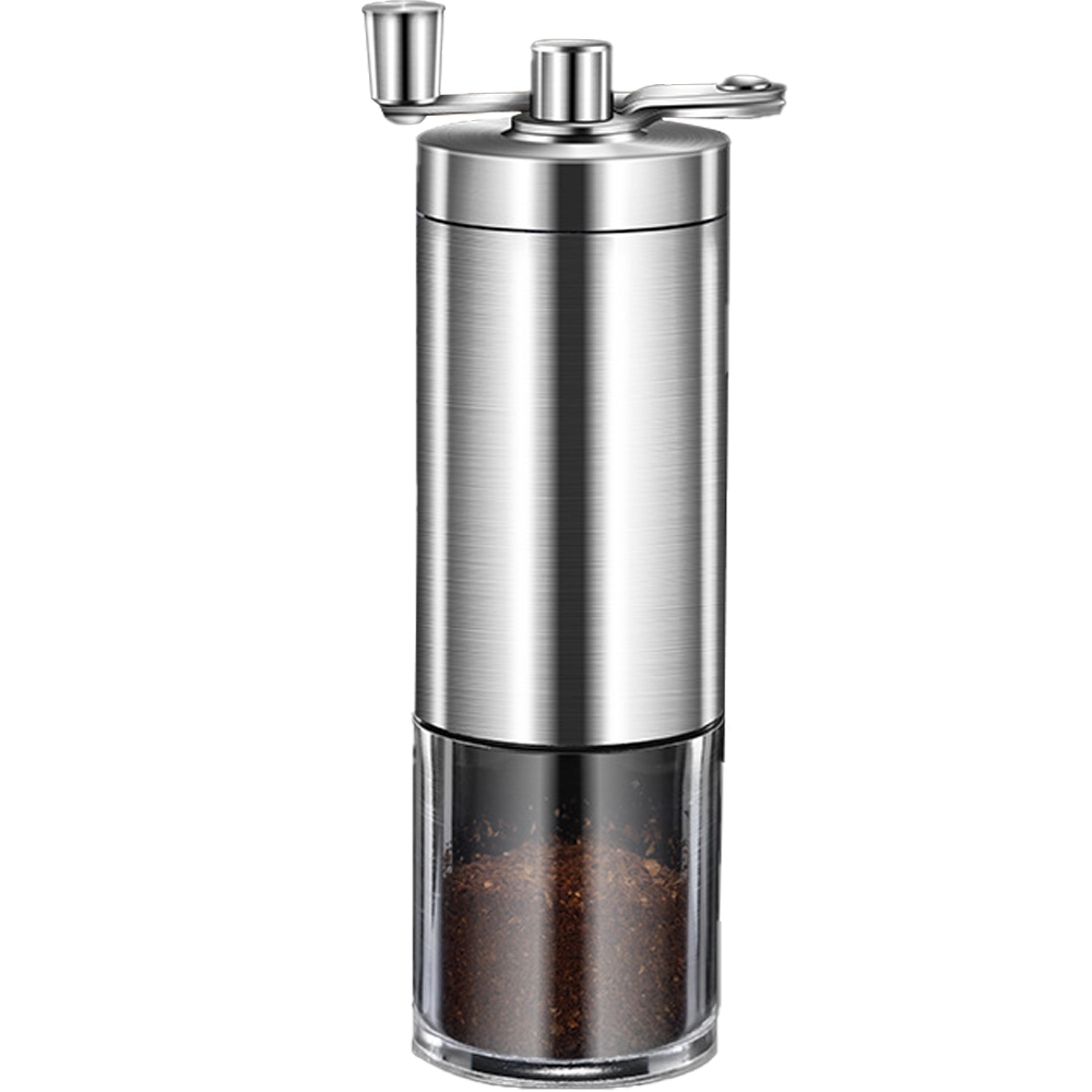 Molinillo de café manual con ajustes externos, molinillo cónico de cerámica y cuerpo impermeable de acero inoxidable, pequeños molinillos de café portátiles para prensa francesa, espresso, cerveza