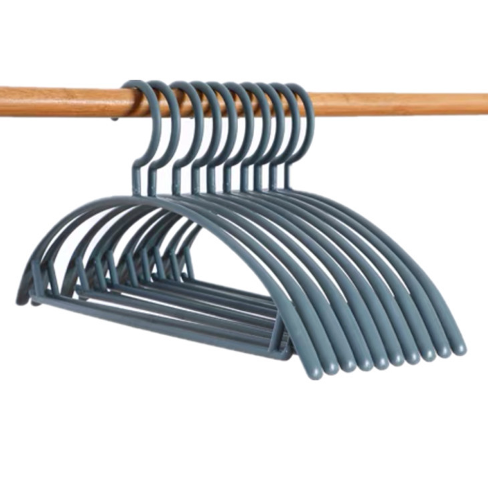 thumbnail image 1 of Perchas antideslizantes para adultos, perchas semicirculares sin costuras y atrevidas, soporte húmedo y seco, perchas duraderas para ropa del hogar, 10 Uds., 1 of 6