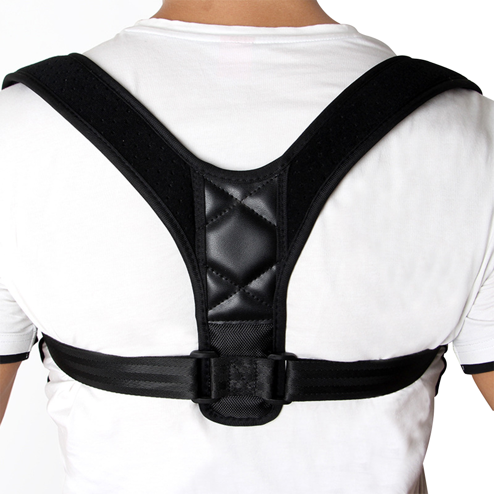 thumbnail image 1 of Corrector de postura para hombres y mujeres, soporte de corrección para la parte superior de la columna vertebral, soporte de corrección para hombros, cuello, clavícula, cómodo ajustable, tamaños de, 1 of 6