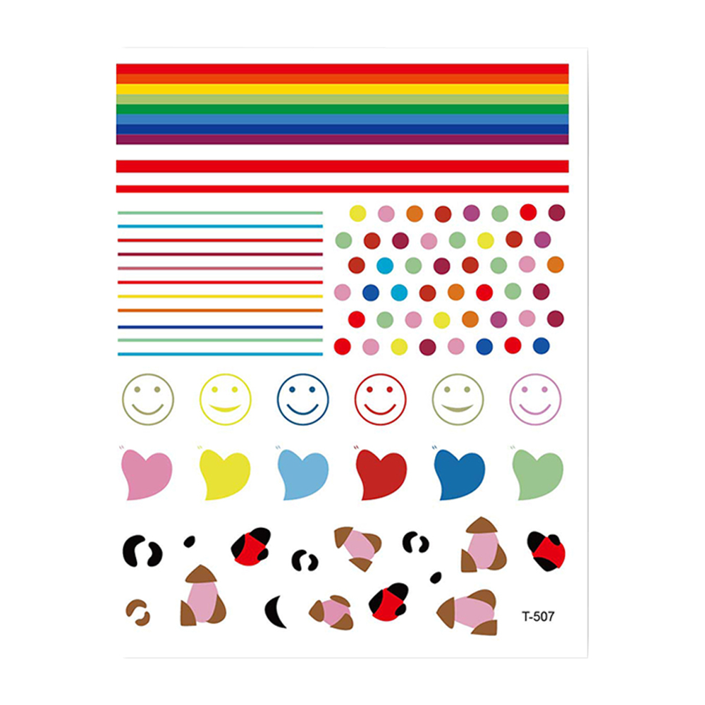 Pegatinas de uñas de arco iris, pegatinas de uñas divertidas de graffiti 3D, autoadhesivas, unicornio arcoíris, corazón sonriente, huevo, orgullo, pegatinas de manicura, decoración de uñas DIY para