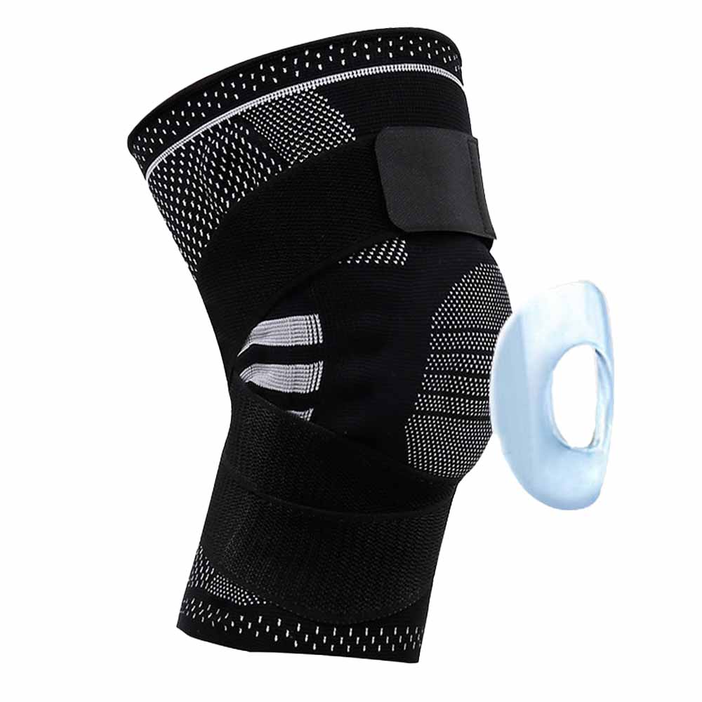 thumbnail image 1 of Rodillera de compresión para el dolor con almohadillas y correas de gel para rótula, protector de rodillera para correr, 1 of 6