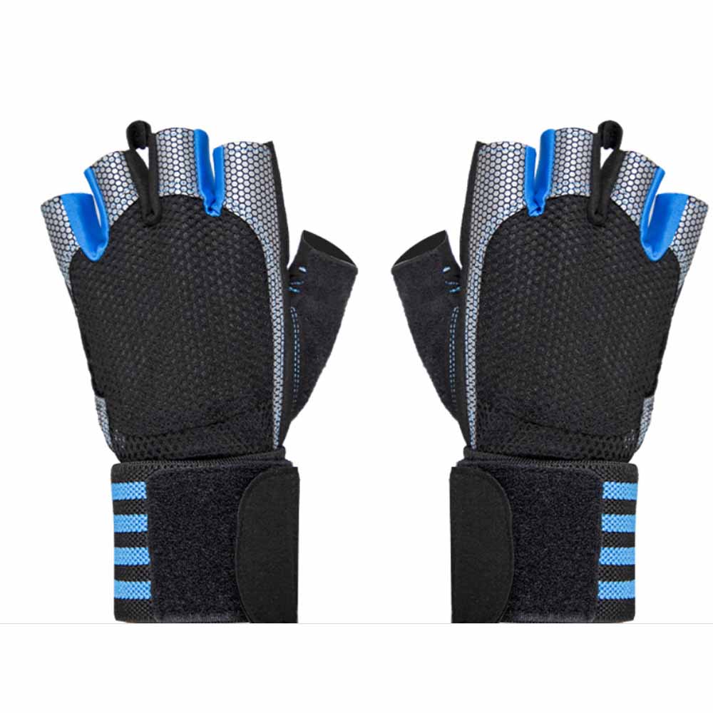 Guantes de levantamiento de pesas para gimnasio y ejercicio, soporte para muñeca, guantes de levantamiento de pesas, protección de palma