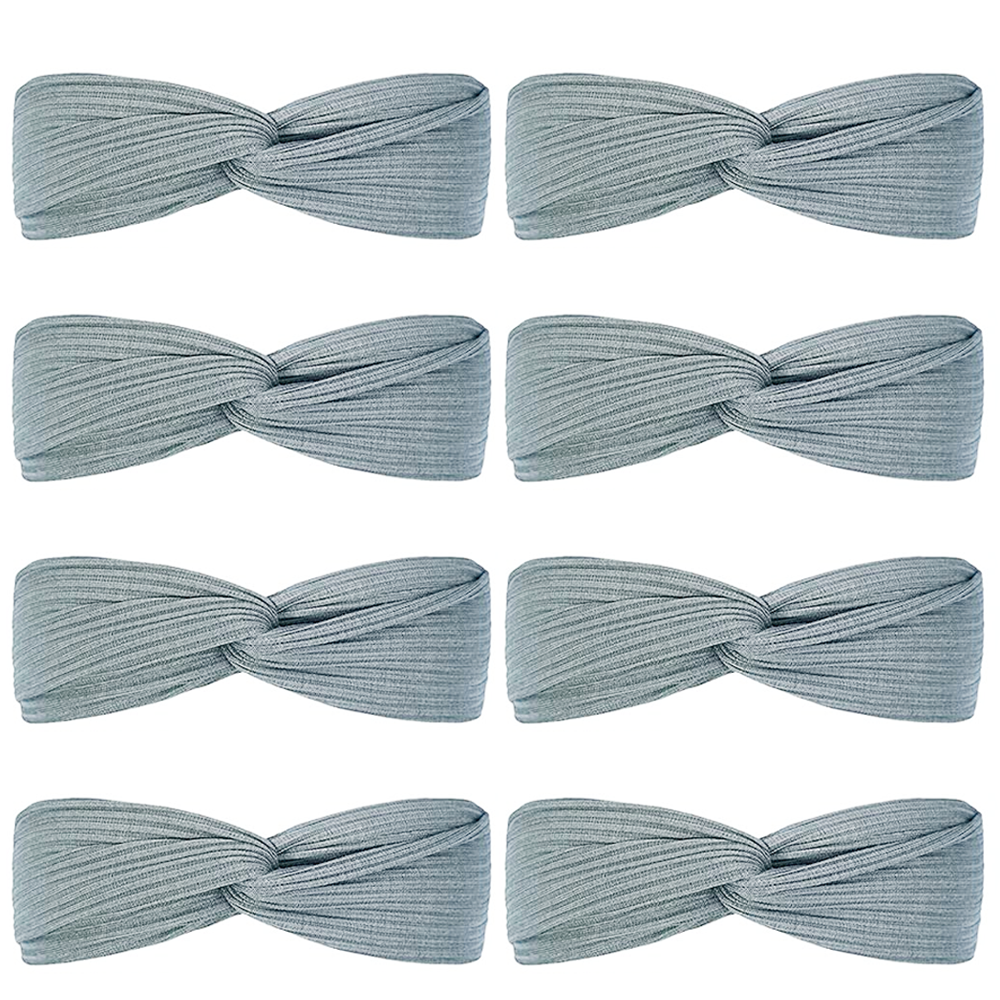 thumbnail image 1 of Diademas elásticas bohemias para niñas, turbante entrecruzado, diadema lisa, accesorios para el cabello Vintage para entrenamiento de Yoga, 1 of 6