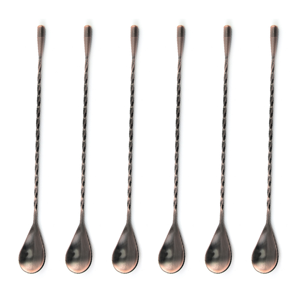 Cucharas de Bar de acero inoxidable, cuchara mezcladora profesional para cócteles, herramienta de barra, lágrima de estilo japonés