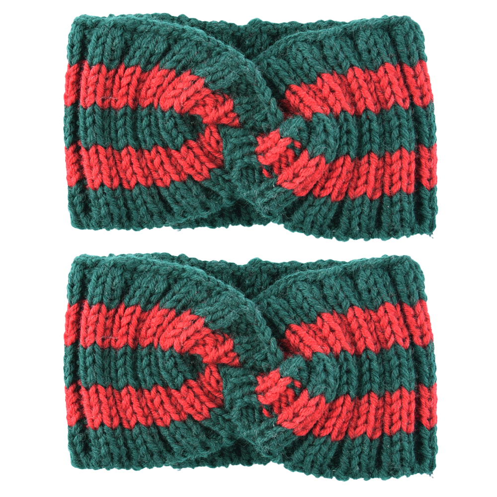 thumbnail image 1 of Diademas de punto grueso, diademas trenzadas de invierno, calentadores de orejas, envolturas para la cabeza de ganchillo, banda elástica para el cabello para mujeres, 1 of 6
