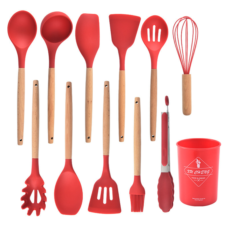 thumbnail image 1 of Juego de utensilios de cocina, utensilios de cocina de silicona antiadherentes, juego de utensilios de cocina resistentes al calor, 1 of 6