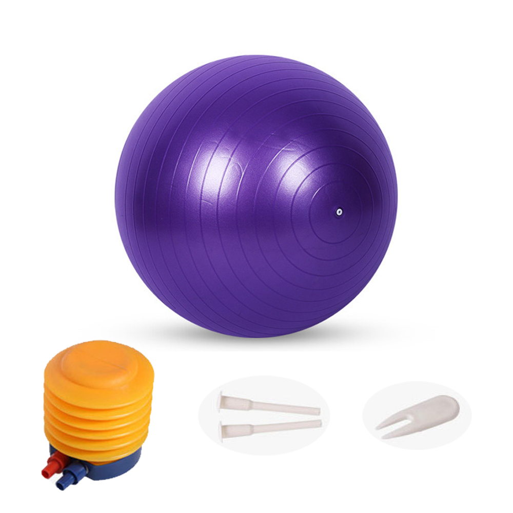 thumbnail image 1 of Pelota de ejercicio extra gruesa para yoga, para equilibrio, estabilidad, bomba rápida para embarazo incluida, 1 of 6
