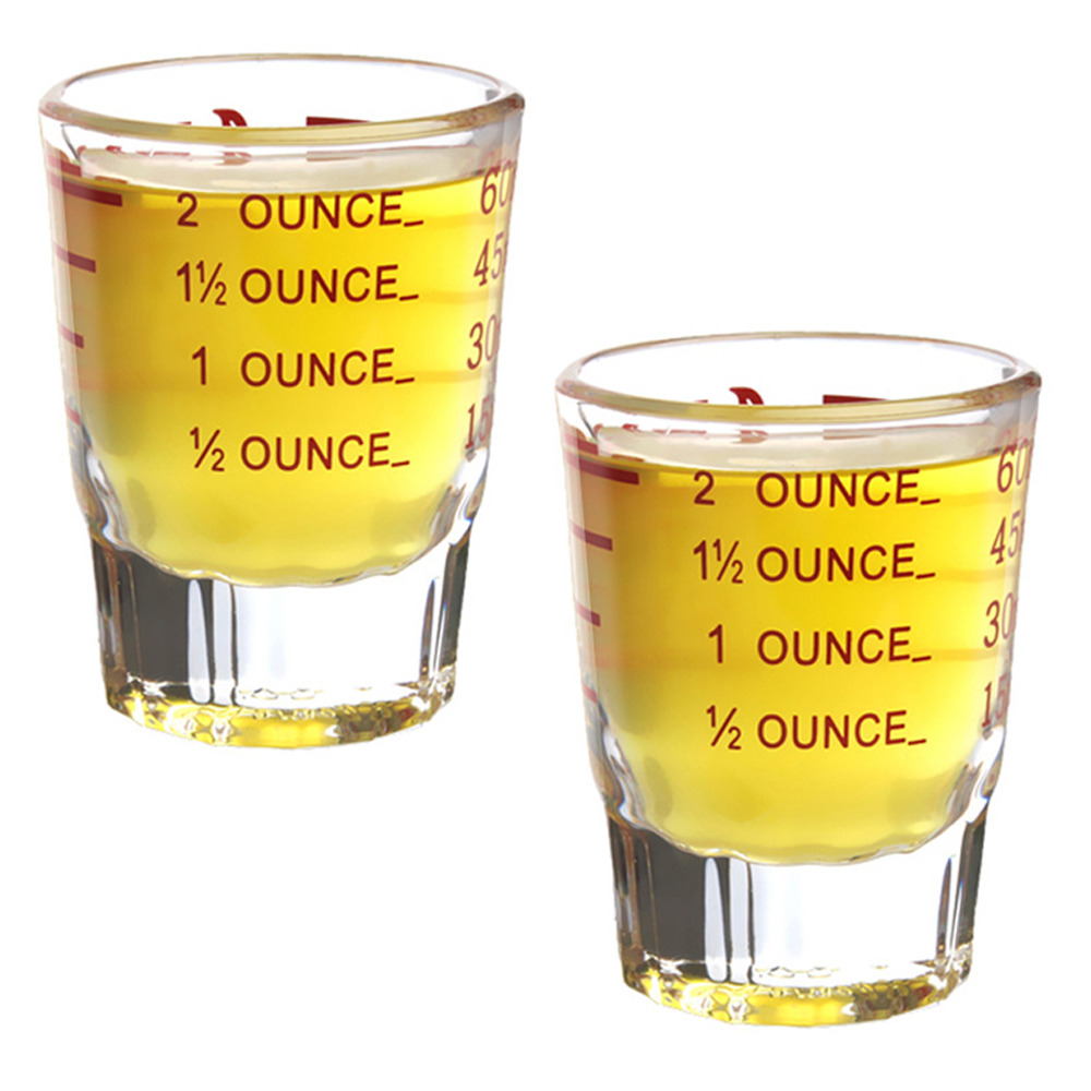 thumbnail image 1 of Taza medidora Vaso de chupito Vaso de chupito para espresso Líquido Vaso pesado Copa de vino Letras, 1 of 7