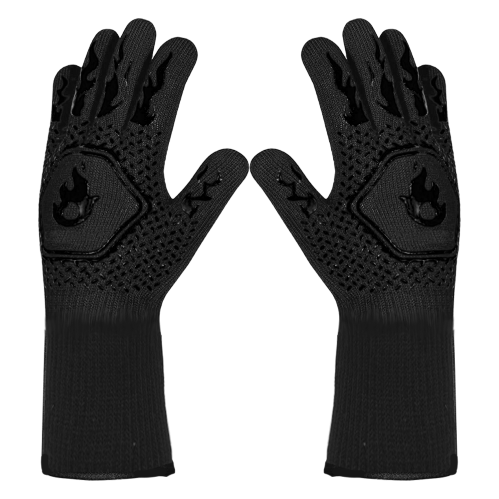 thumbnail image 1 of Guantes para horno Guantes resistentes al calor de 932 °F, guantes para parrilla resistentes a cortes, guantes de silicona antideslizantes para barbacoa, guantes de cocina seguros para cocina, 1 of 6