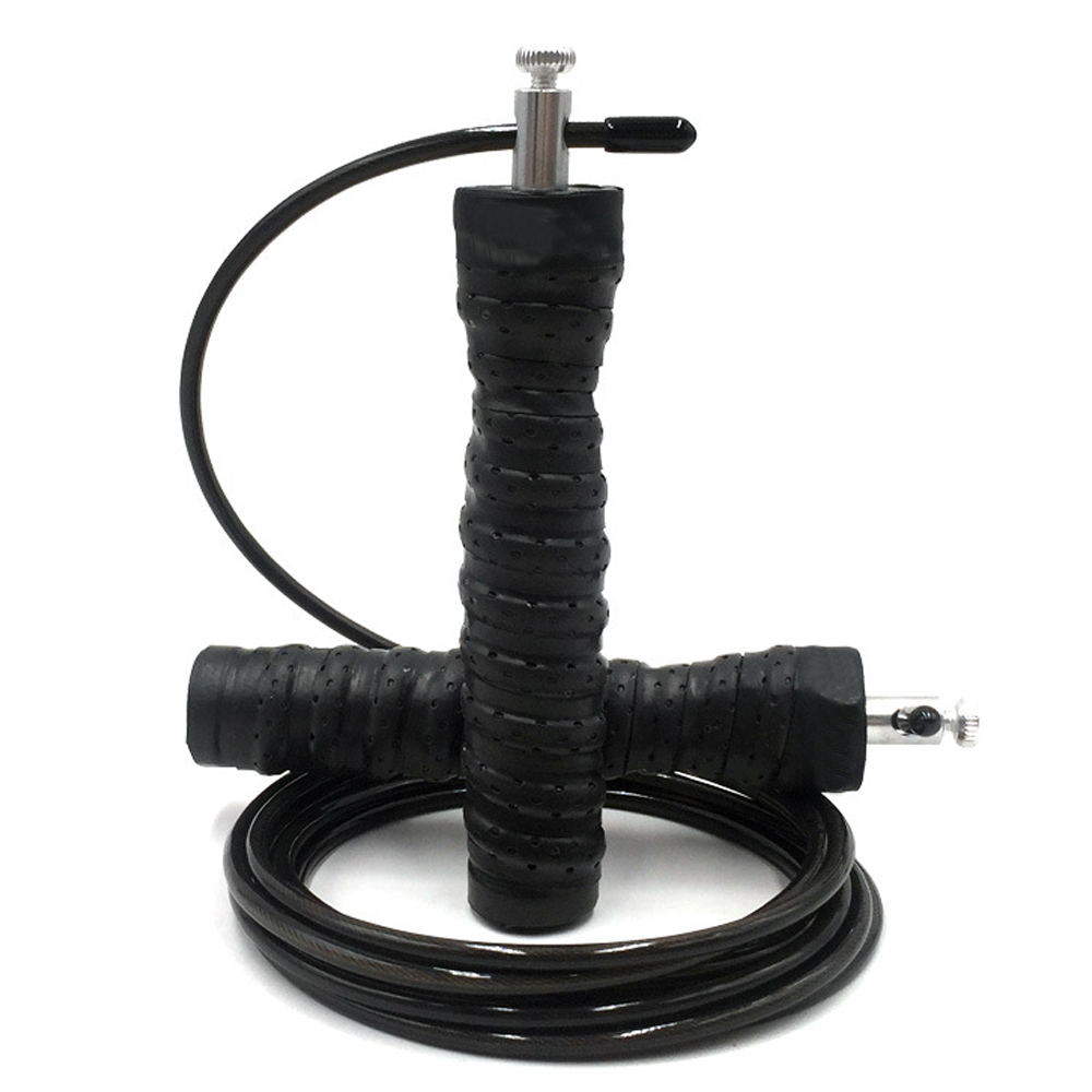 Cuerda para saltar para hombres y mujeres: ajustable, entrenamiento cruzado, boxeo. Cuerda para saltar con banda para el sudor de PU