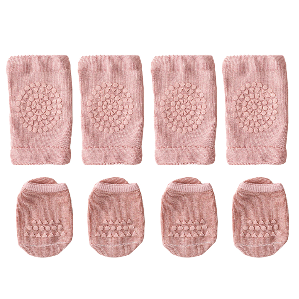 thumbnail image 1 of 2 pares de calcetines antideslizantes para bebé, unisex y rodilleras antideslizantes para gatear, 1 of 6