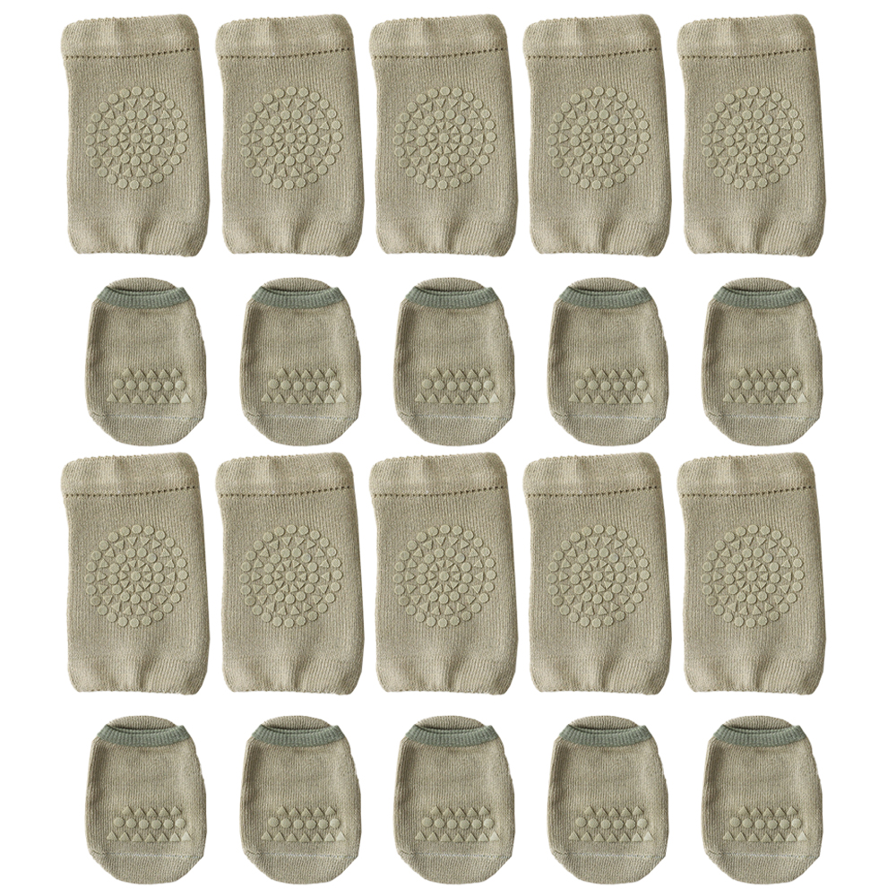 Juego de 5 pares de rodilleras antideslizantes para bebé y calcetines antideslizantes para bebé, unisex