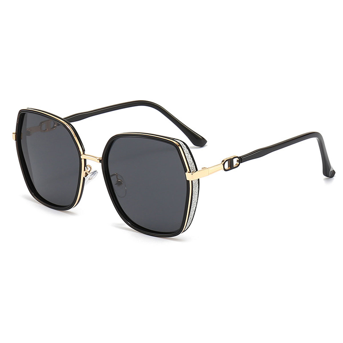 Gafas de sol de montura grande con personalidad europea y americana, fabricadas en TR, metal y TAC.