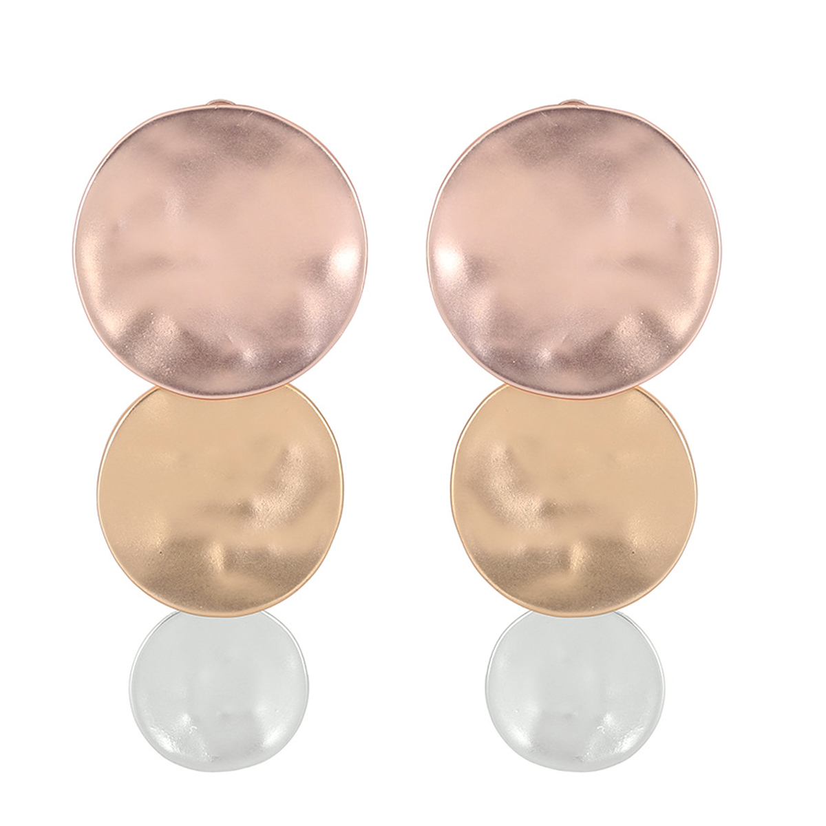 Pendientes de mujer con hebilla geométrica de oro mate y plata Pendientes colgantes vintage para mujer