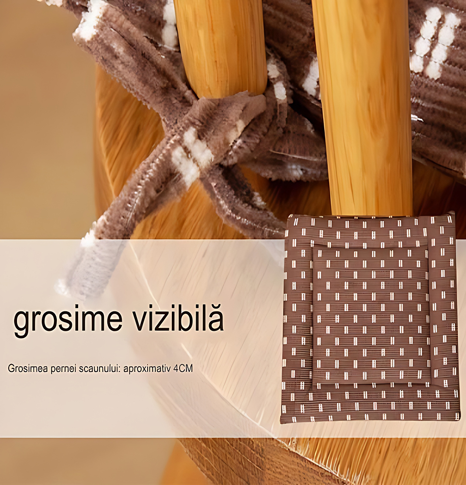 Perna de Scaun, Plus, Lavabil si rezistent la uzura, 40 x 40 cm, Maro 4 1741255376dq293cfg