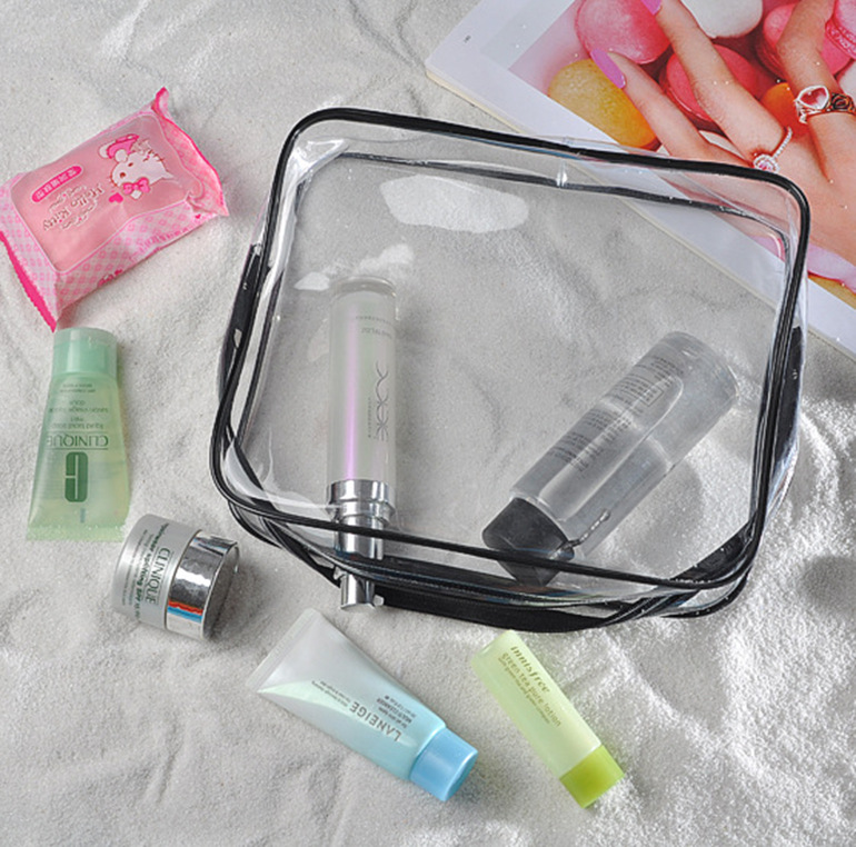thumbnail image 2 of Bolsa de cosméticos transparente de PVC, bolsa de lavado impermeable, bolsa de almacenamiento de viaje portátil, bolsa de lavado, 2 of 2