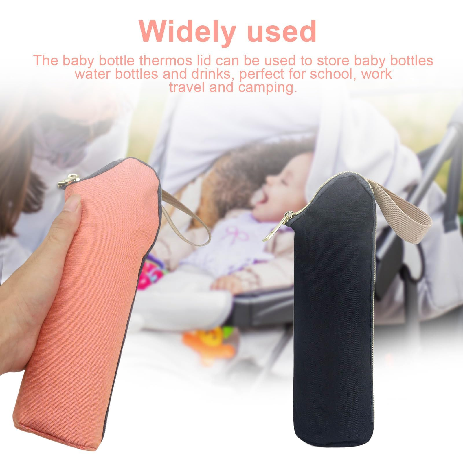 SHOPPULSE Isoliertasche Babyflasche, 2 Stück Kühltasche für Flaschen, Thermotasche Babyflasche mit Knopfband, Thermotasche für Bewahren Sie Babyflaschen Auf