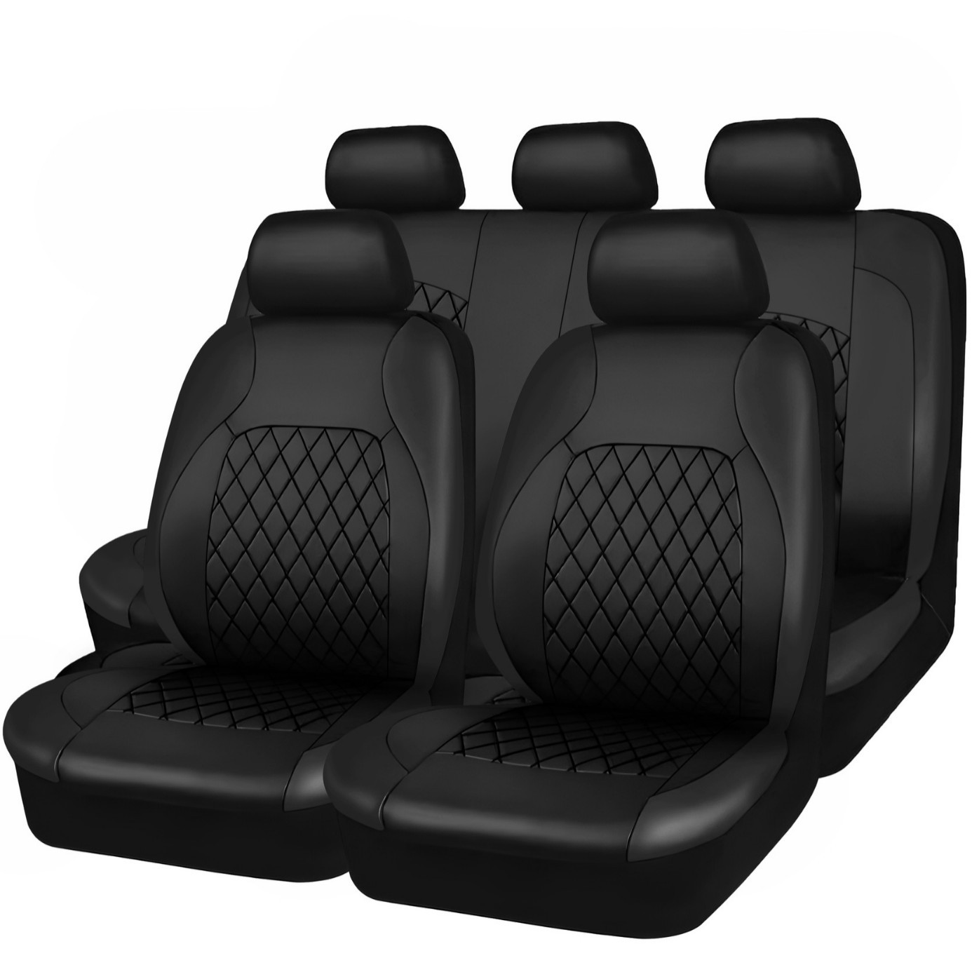 Housses De Siège Auto Toyota Hilux 2005-2025 - Cuir PU, Imperméables, Avec Poche