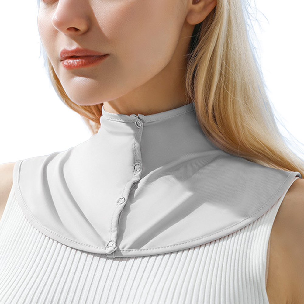 Protector solar de seda de hielo, protección para el cuello, chal para sombrilla para exteriores para mujer, toalla protectora solar ligera y transpirable