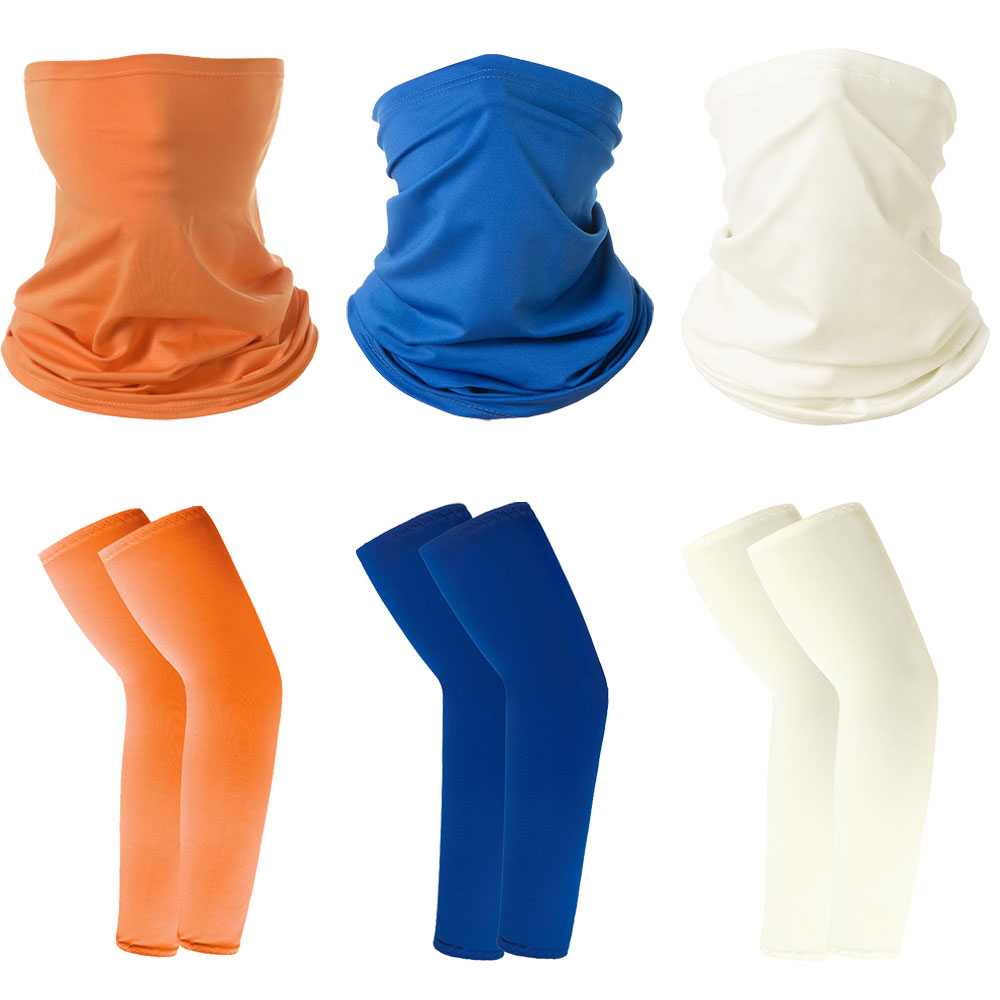 Encuadernación para el cuello Correa trasera reflectante Anti-UV Manga del brazo Manga del brazo de enfriamiento Máscara transpirable para hombres y mujeres actividades al aire libre