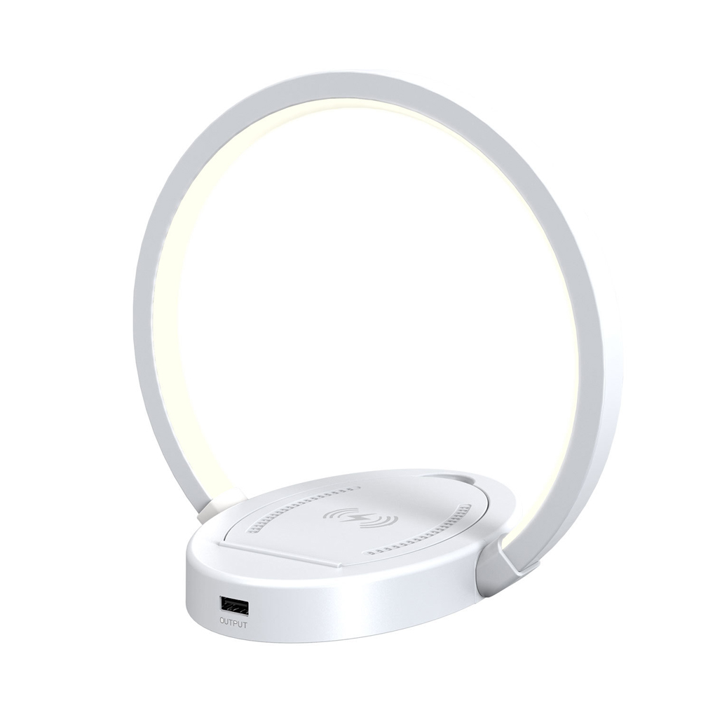 Luz de noche musical con cargador inalámbrico, soporte para teléfono, luz de carga inalámbrica regulable