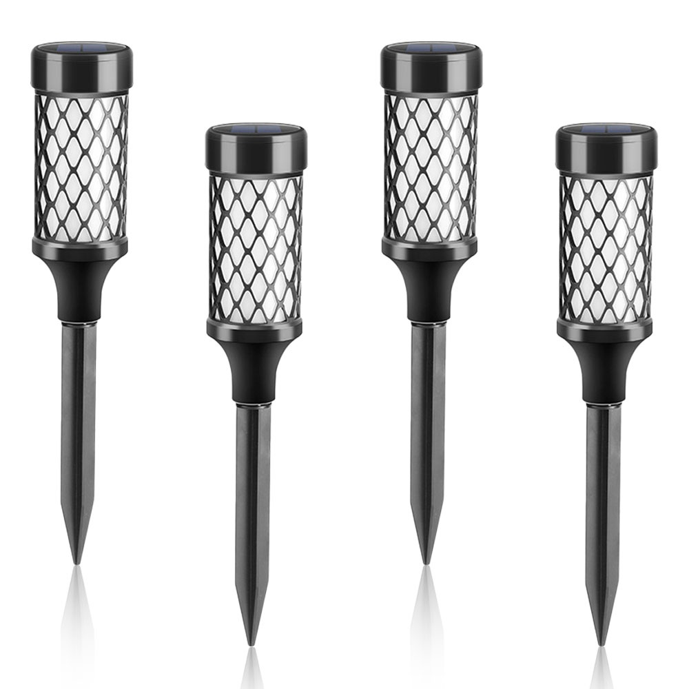 Luces solares para caminos al aire libre, paquete de 4 luces de paisaje, impermeables, luces LED solares para patio trasero de pasarela para jardín, patio, 36,3*6,3 cm