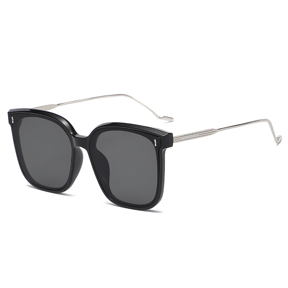 Versión retro coreana de gafas finas anti-ultravioleta, hechas de plástico, metal y PC.