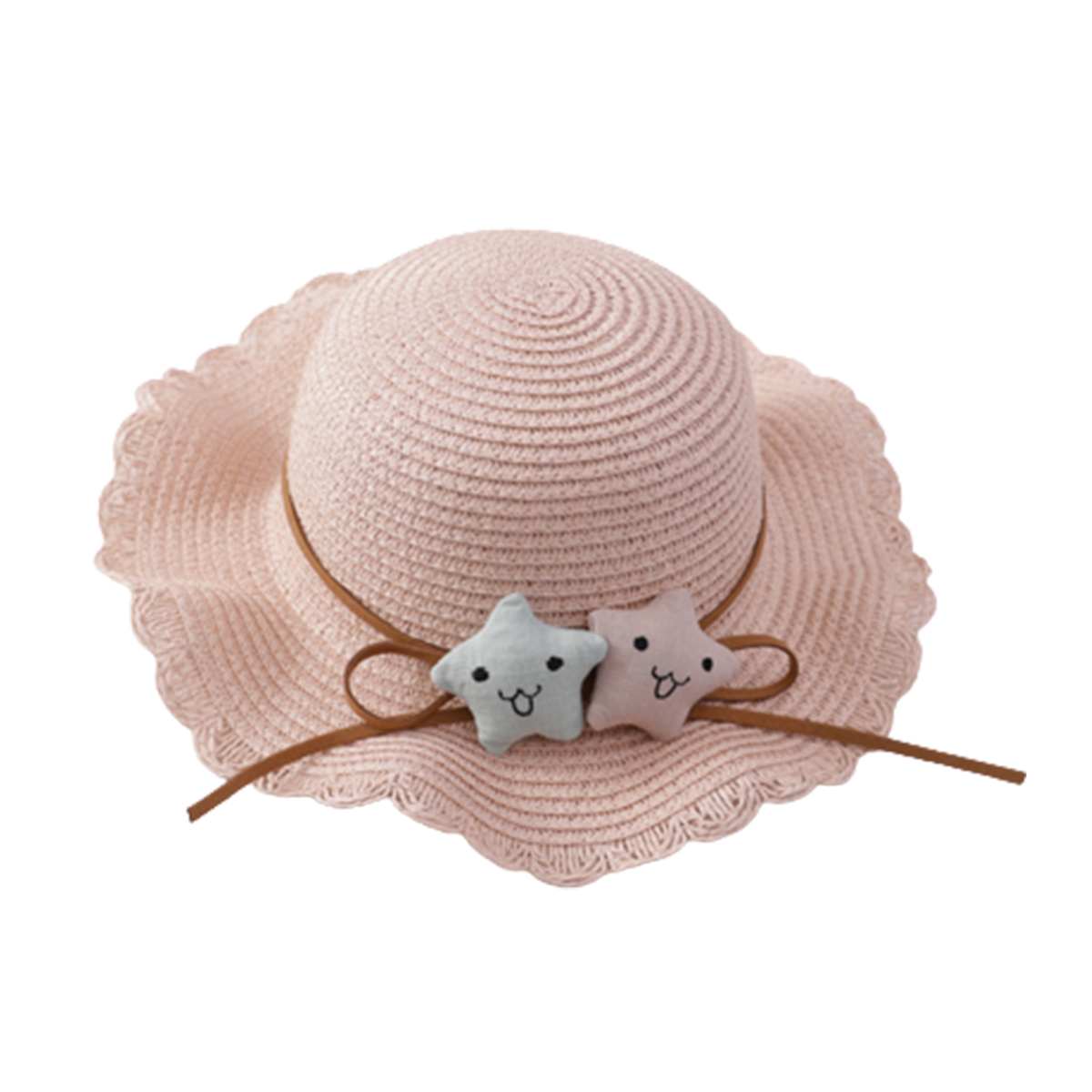 52-54 cm circunferencia del sombrero protector solar para niños sombrero para el sol sombrero de playa de verano sombrero de paja ondulado sombrero para el sol sombrero de verano