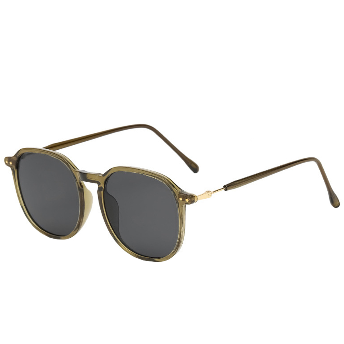 Gafas de sol retras del clavo del arroz del tiroteo de la calle del marco grande de la tendencia de la personalidad, hechas de PC y metal