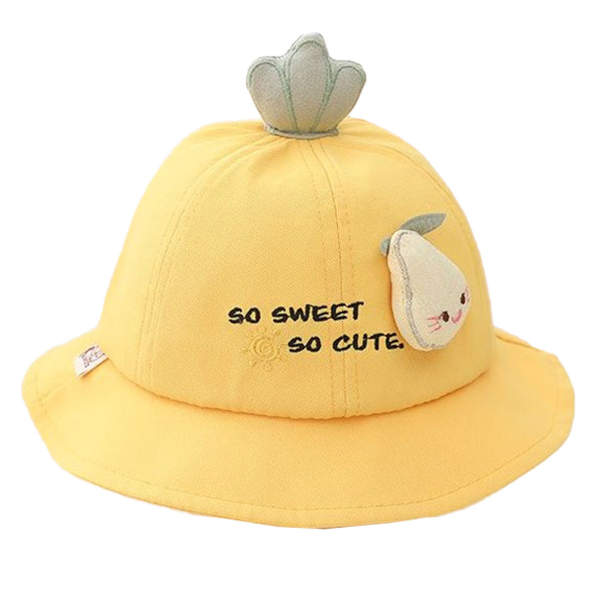 Sombrero de pescador para niños con circunferencia de sombrero de 50-52cm, bonito sombrero con forma de frutero, sombrero para el sol con protección solar para salida de verano