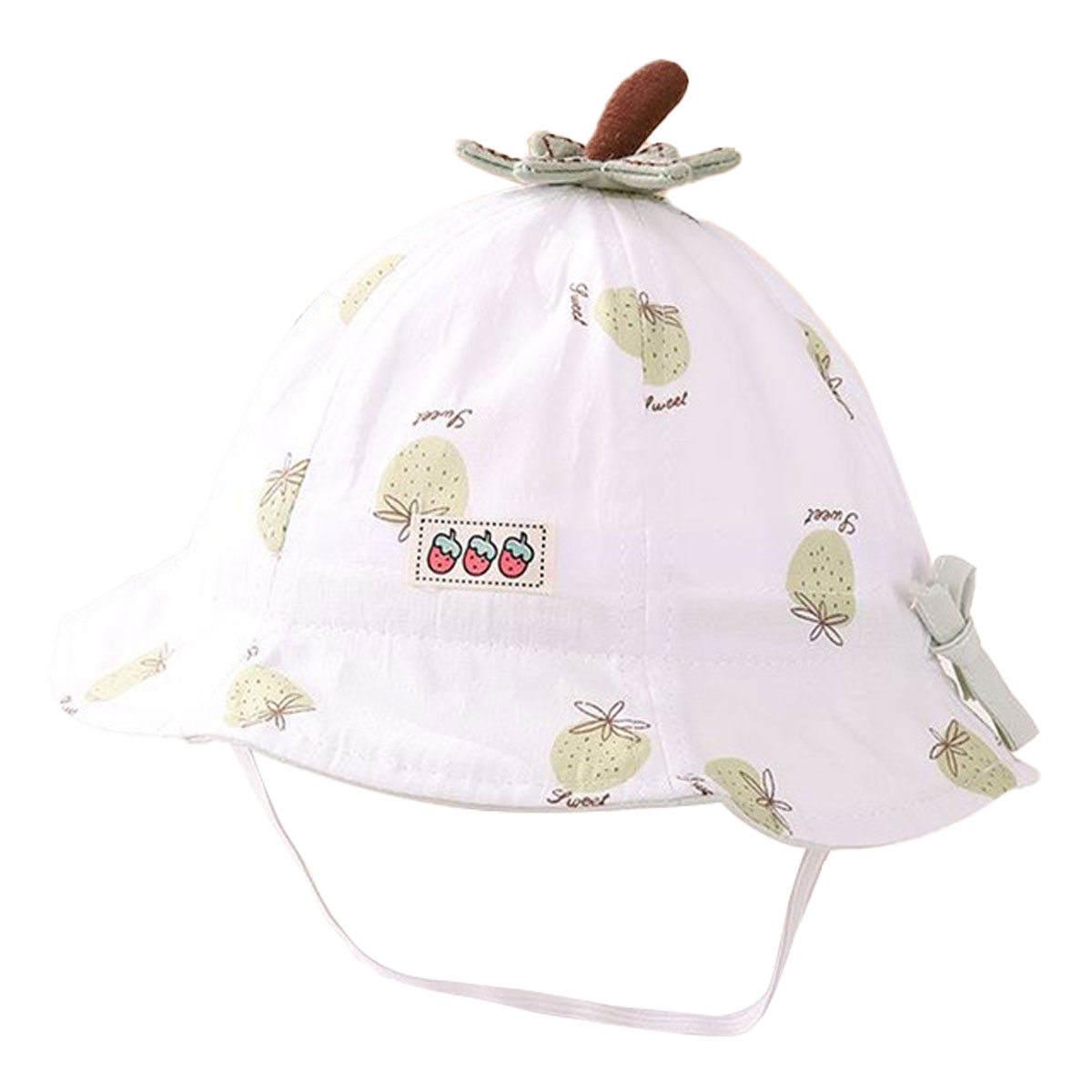 44-50 cm circunferencia del sombrero sombrero de bebé para niños sombrilla de verano protector solar transpirable sombrero de sol fino ala grande lindo sombrero de pescador de frutas