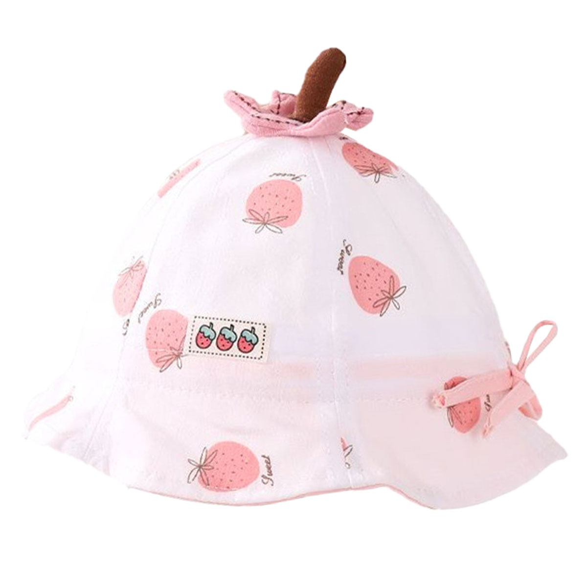 44-50 cm circunferencia del sombrero sombrero de bebé para niños sombrilla de verano protector solar transpirable sombrero de sol fino ala grande lindo sombrero de pescador de frutas