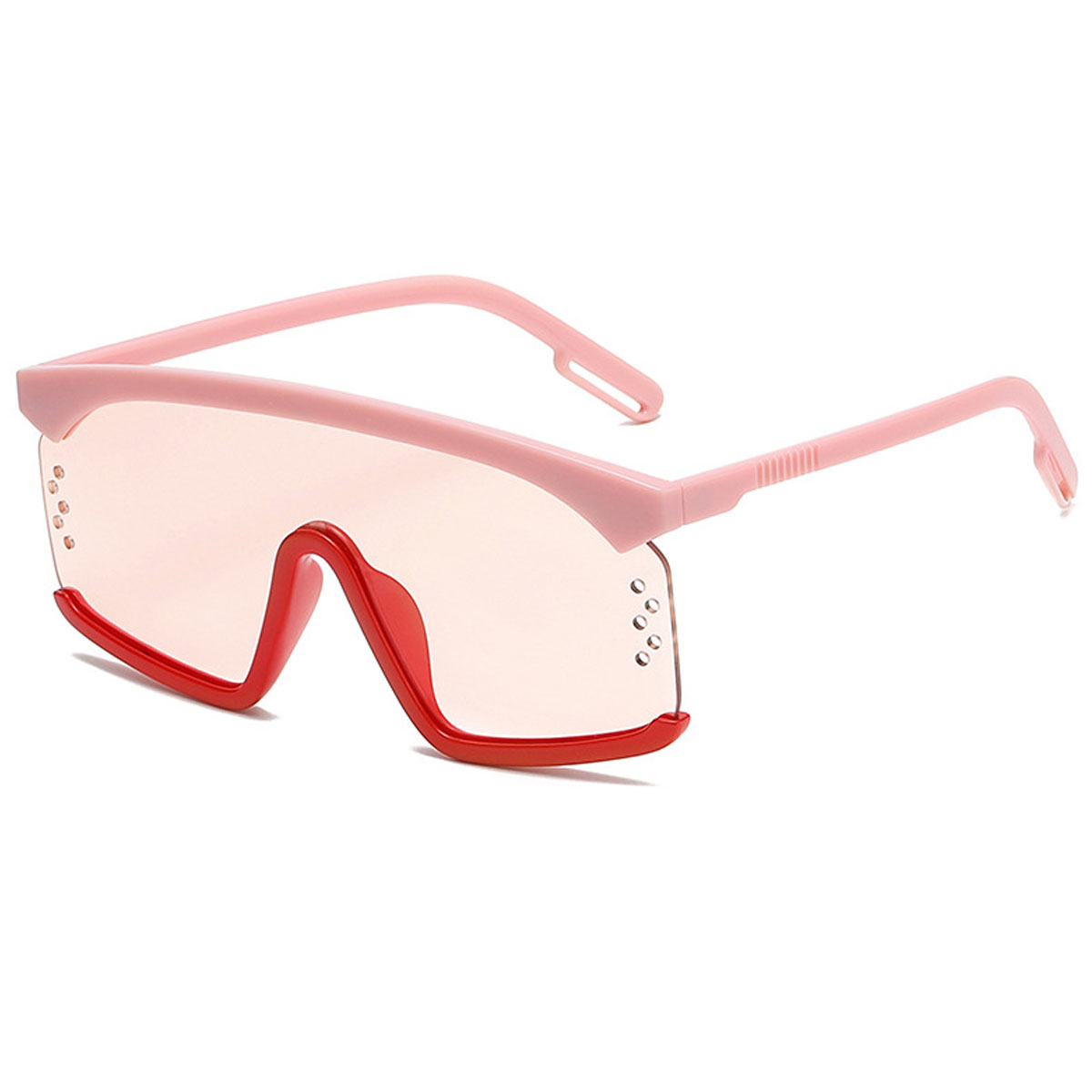 Gafas de sol retro europeas y americanas de una pieza con montura grande, hechas de PC