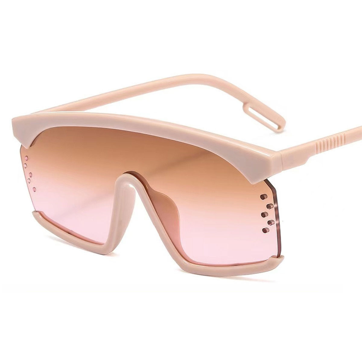 Gafas de sol retro europeas y americanas de una pieza con montura grande, hechas de PC