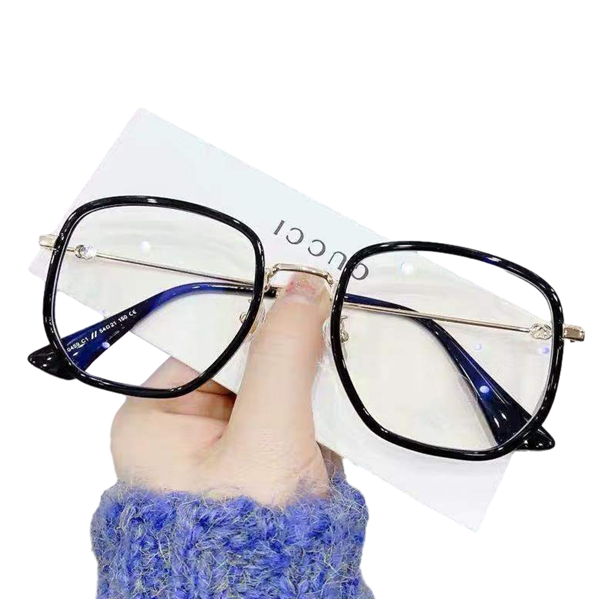 Gafas anti-azules personalizadas para tiro callejero de moda, hechas de PC y metal
