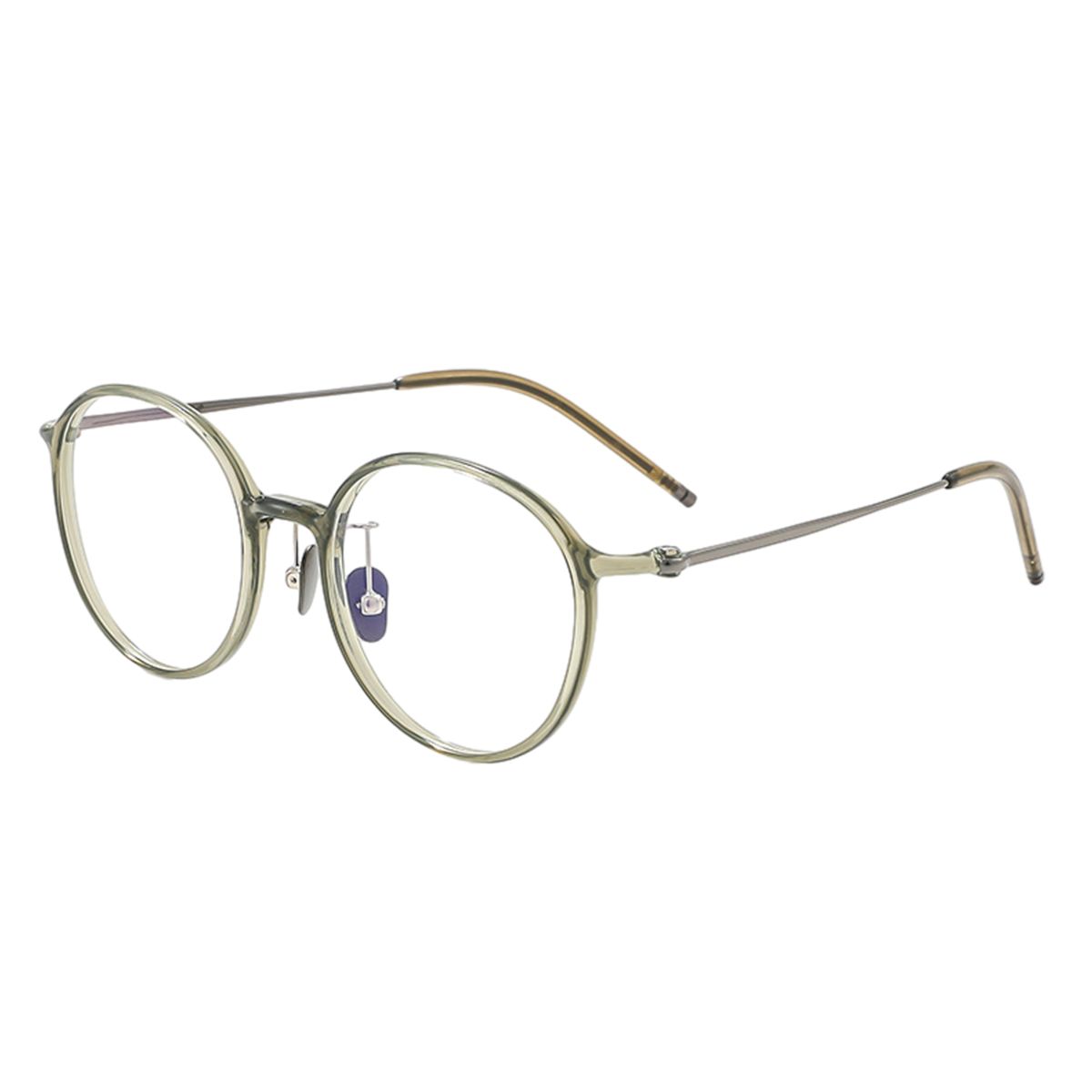 Gafas redondas para mujer, gafas redondas retro para juegos de ordenador, montura metálica