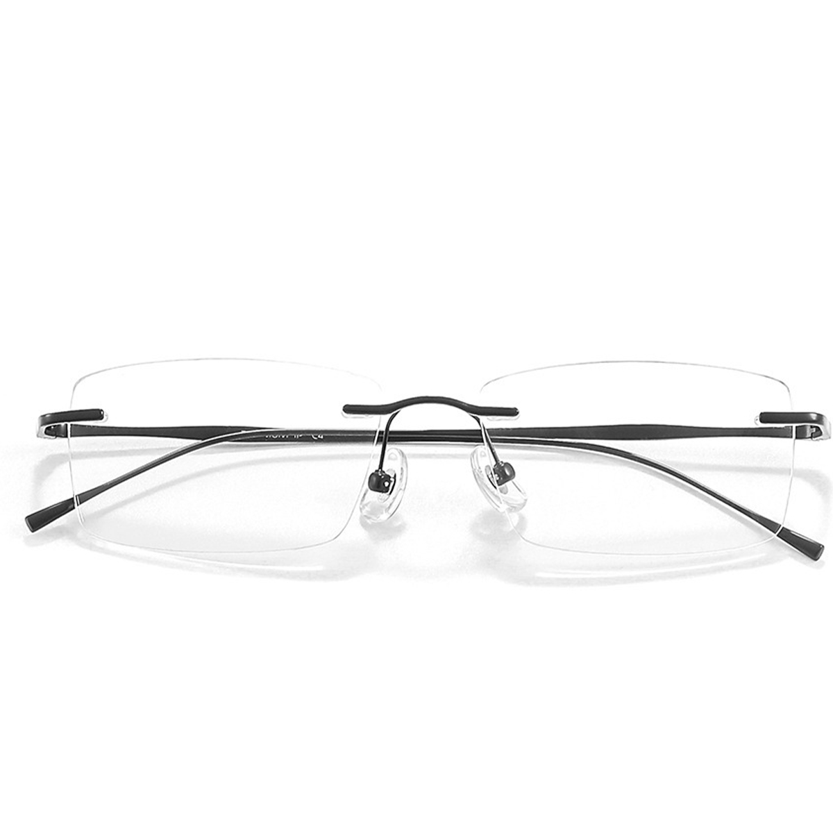 Gafas sin bordes para mujer y hombre, gafas de bloqueo de luz azul a la moda, gafas de titanio