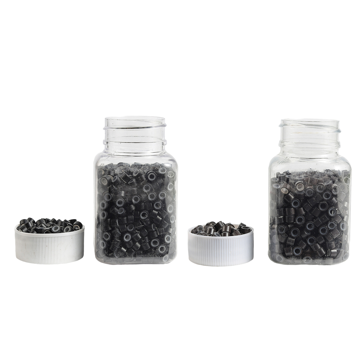 1000 cuentas de extensión de cabello con microenlace de silicona para extensiones de cabello humano con punta I, 0.197 x 0.118 x 0.118 in