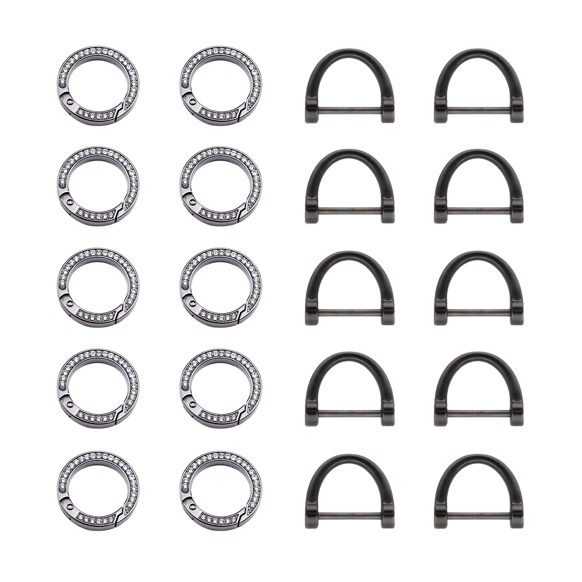 10 Uds. Anillo en D con 10 Uds. De llavero, 1 Uds. De destornillador, soporte para llavero de coche, para hacer llaveros y manualidades