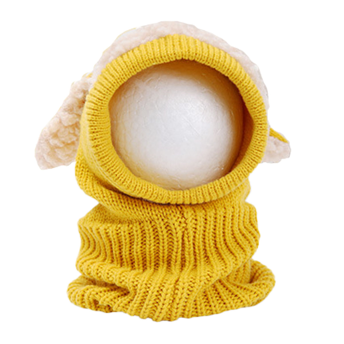 Gorros de invierno para niños pequeños, gorro cálido de felpa densa, bonito conejo con gorros cálidos de terciopelo
