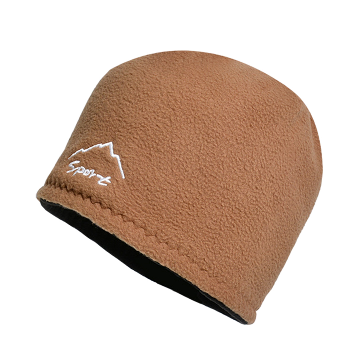 1 gorro de esquí frío para exteriores, gorro para la cabeza, forro polar, gorro cálido a prueba de viento de doble cara