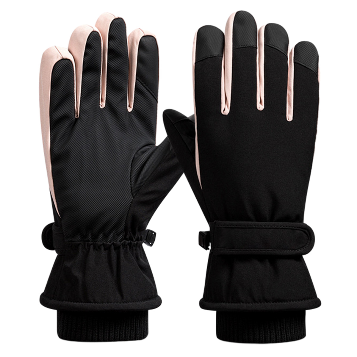 1 par de guantes de esquí para hombres y mujeres, guantes de invierno cálidos de terciopelo para montar al aire libre, senderismo, guantes de invierno impermeables
