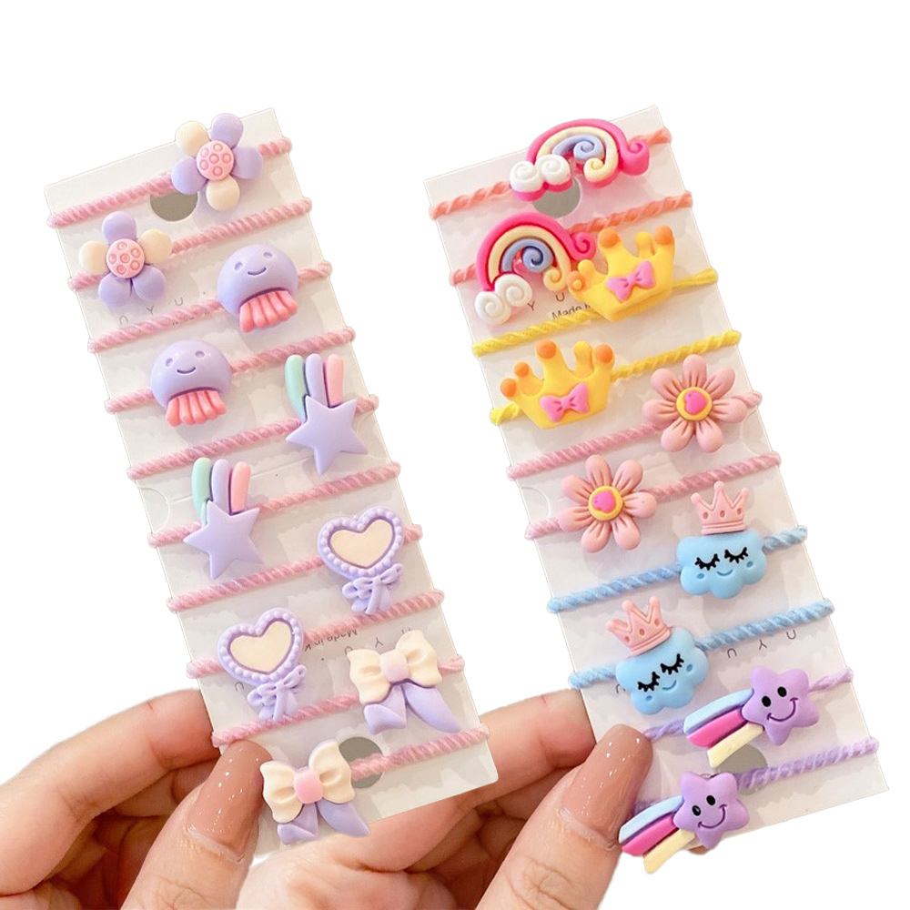 thumbnail image 1 of 20 lazos para el pelo para niñas, pequeños lazos para el pelo para niños, elásticos multicolores, coleteros elásticos, 1 of 7